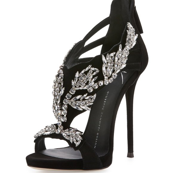Giuseppe Zanotti Shoes - GIUSEPPE ZANOTTI Swarovski Crystal-Embellished Cage Sandal, Black